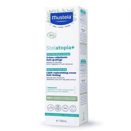 Stelatopia+ crema ricostituente dei lipidi, 150 ml, Mustela