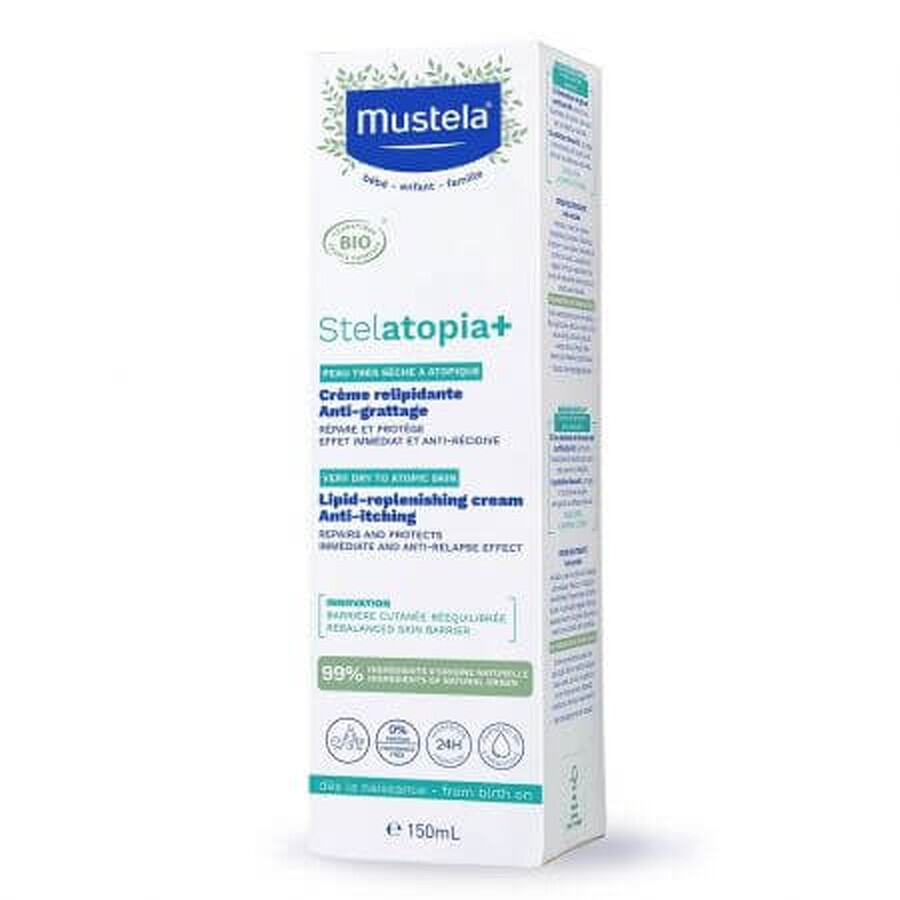 Crema de refacere a lipidelor Stelatopia+, 150 ml, Mustela