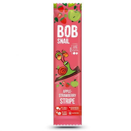 Fetta di mela e fragola al naturale, 14 g, Bob Snail