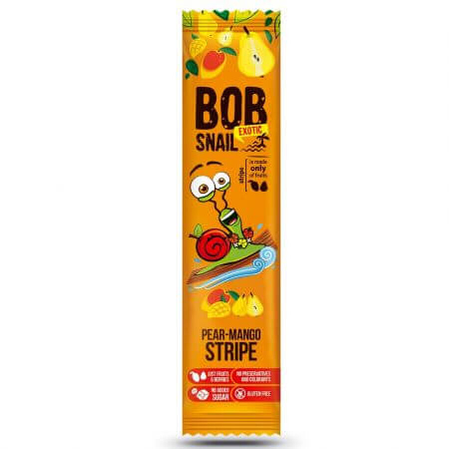 Rodaja natural de pera y mango, 14 g, Bob Snail