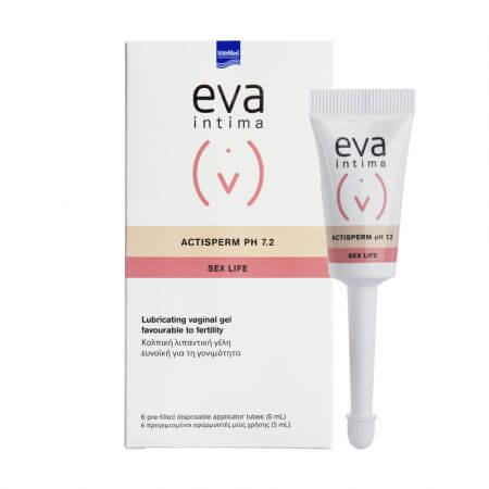 Eva Intima ActiSpermpH 7.2 Gel Lubricante, 6 aplicadores x 5 ml, Intermed