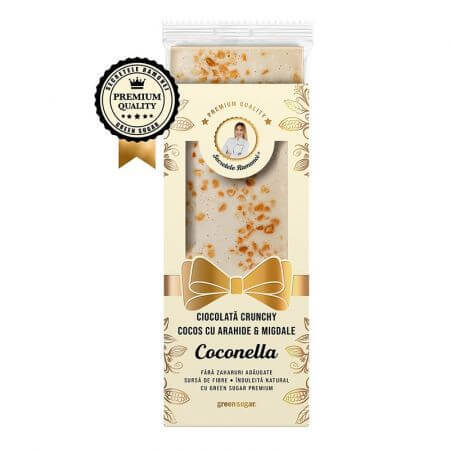 Coconella chocolate crujiente con coco, cacahuetes y almendras, 110 g, Remedia