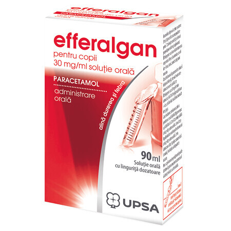 Efferalgan pediatrisch 3% - orale oplossing, 90 ml, Bristol-Myers Squibb