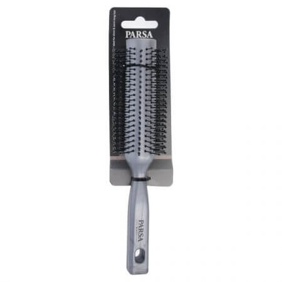 Brosse à cheveux moyenne ronde föhn, poils en nylon Argent, 1 pièce, Parsa