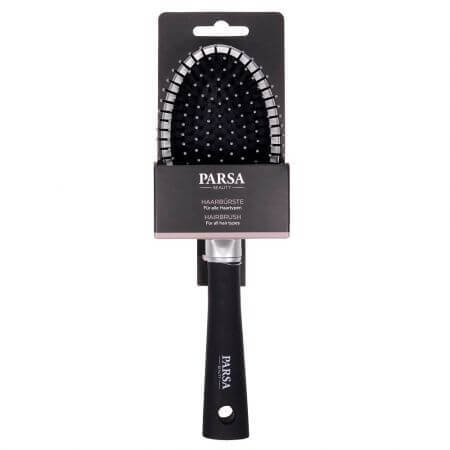 Brosse à cheveux Trend Line grande brosse ovale poils en plastique - Silver, 1 pièce, Parsa