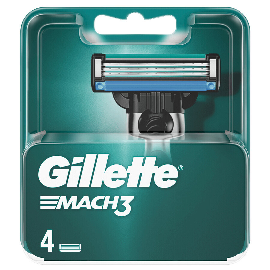 Mach3 razor refills, 4 pieces, Gillette