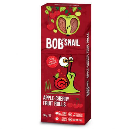 Panecillo natural de manzana y cereza, 30 g, Bob Snail