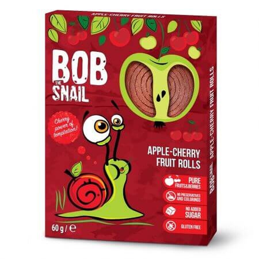 Panecillo natural de manzana y cereza, 60 g, Bob Snail