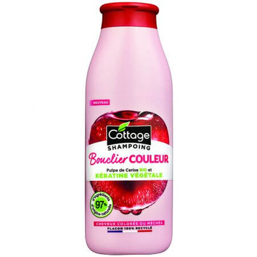 Champú colorante con extracto de cereza bio y queratina, 250 ml, Cottage