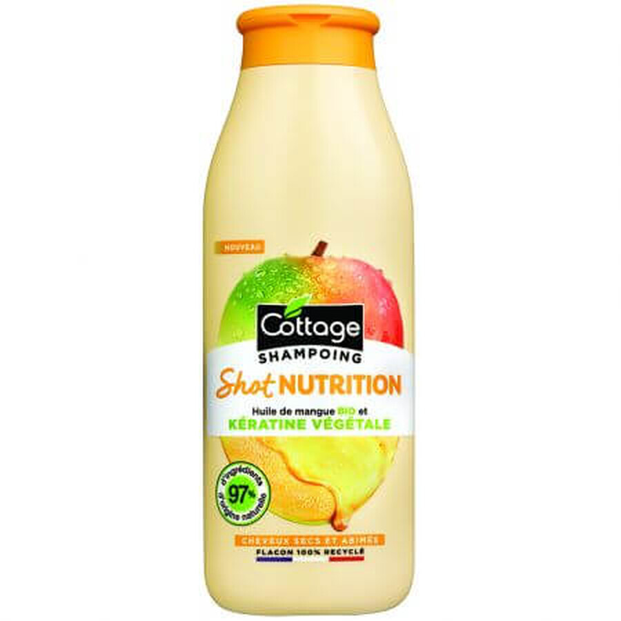 Champú nutritivo con extracto de Mango bio y Keratina, 250 ml, Cottage