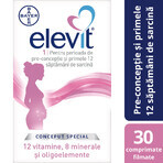 Elevit 1, Multivitaminici per pre-concezione e gravidanza - Primo trimestre di gravidanza, 30 compresse, Bayer