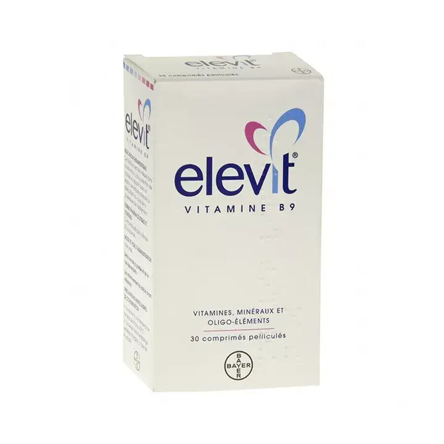 Elevit 1, Multivitaminici per pre-concezione e gravidanza - Primo trimestre di gravidanza, 30 compresse, Bayer