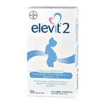 Elevit 2, Multivitaminas para el embarazo - 2º y 3er trimestre del embarazo, 30 cápsulas, Bayer