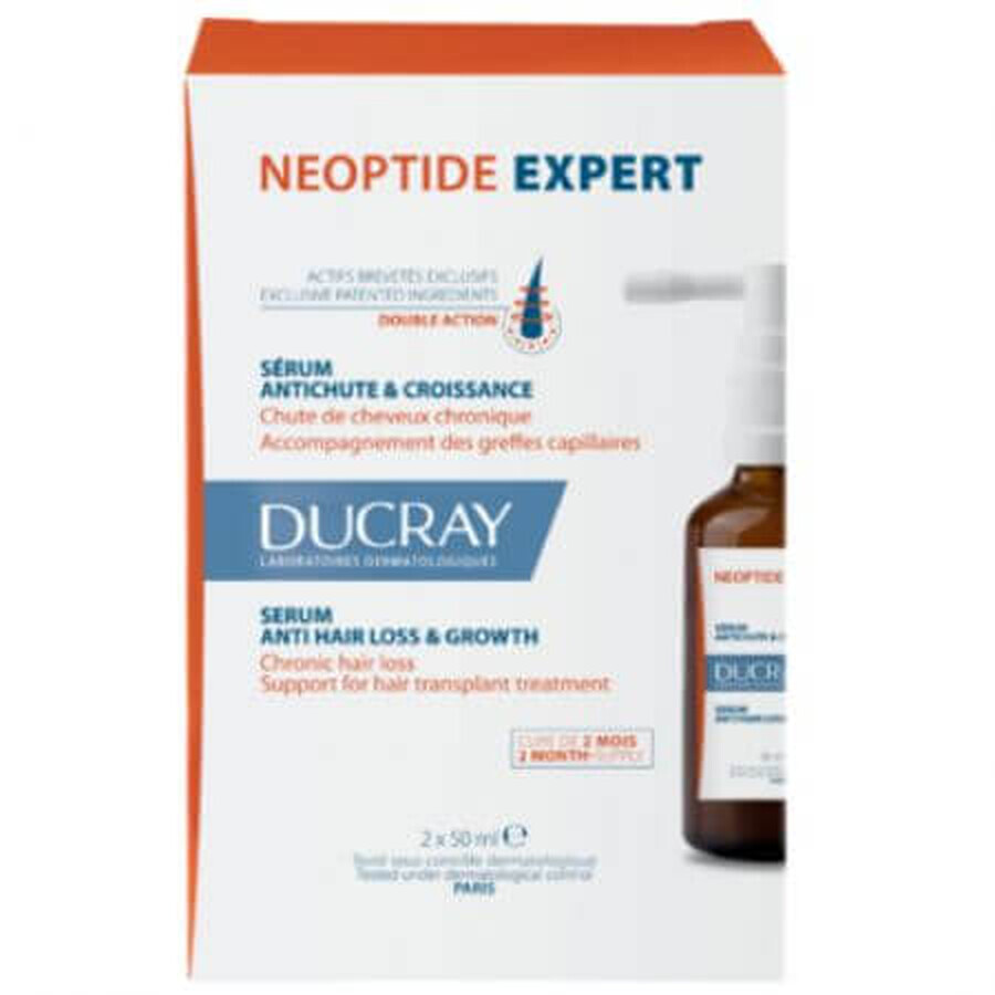 Traitement de la chute des cheveux Neoptide Expert, 2 x 50 ml, Ducray