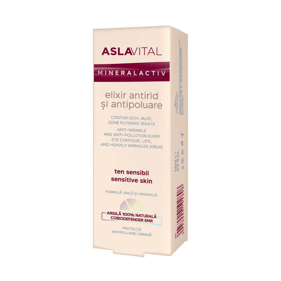 Elixir anti-rides et anti-pollution Aslavital, 15 ml, Farmec