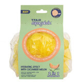 2 in 1 shower sponge with Cucumber and Yellow Watermelon soap, Esponjabon