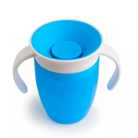 Vaso de lactancia Miracle 360 con asas, +6 meses, Azul, 207 ml, Munchkin