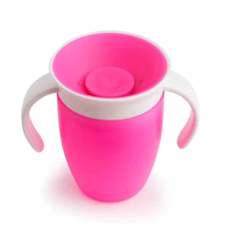 Tasse d'allaitement Miracle 360 avec poignées, +6 mois, rose, 207 ml, Munchkin