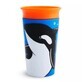 Taza de entrenamiento Miracle 360 Wildlove, +12 meses, Orca Whale, 266 ml, Munchkin