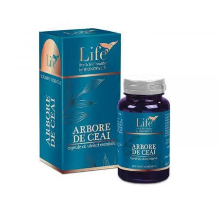 Tea tree capsules met essentiële oliën, 30 capsules, Bionovativ