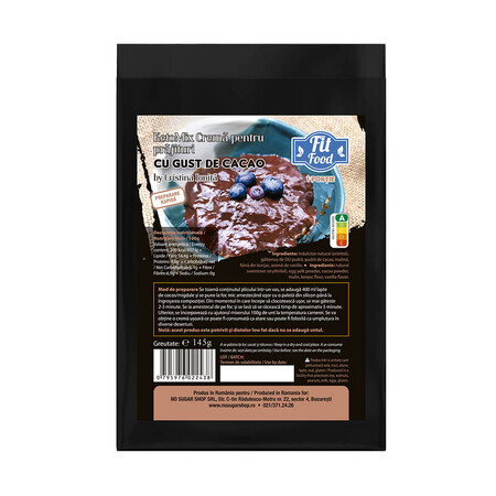 Crema torta al gusto cacao Ketomix, 145 g, Fit Food