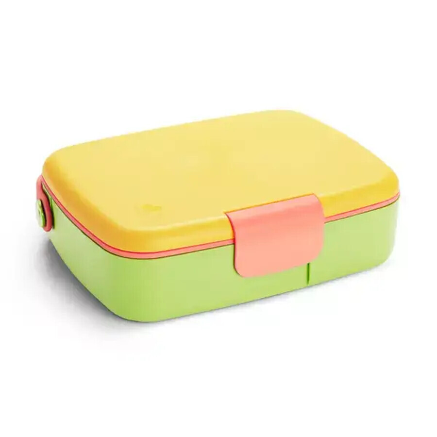 Fiambrera Bento con utensilios de acero inoxidable, +18 meses, Amarillo, Munchkin