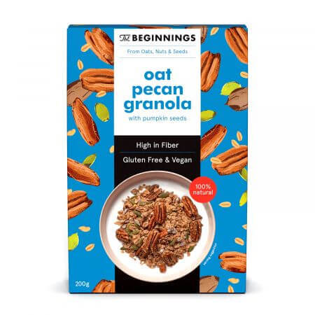 Granola con avena y nueces, 200 g, The Beginnings