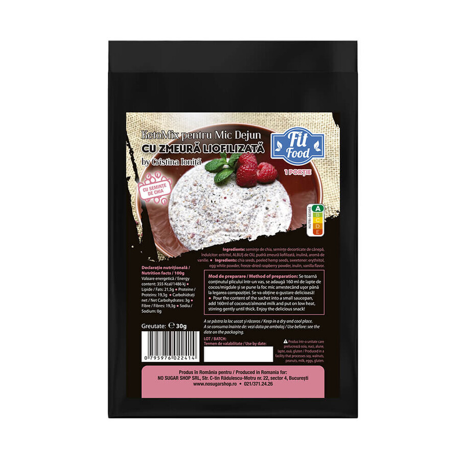 Ketomix Himbeer-Frühstück, 30 g, Fit Food