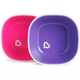 Set de 2 cuencos Splash, 6luni+, Rosa/Morado, Munchkin