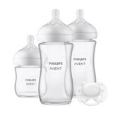 Juego de biberones de vidrio Natural Response, Philips Avent