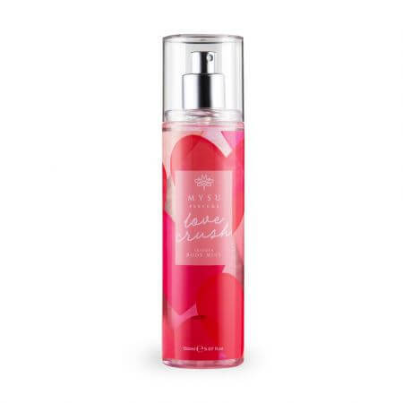 Shimmer Spray Corporal, Love Crush, 150 ml, Mysu Parfume