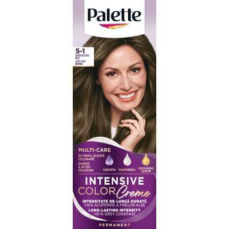 Palette Intensive Color Creme Pintura permanente 5-1 Marrón claro frío, 1 ud.