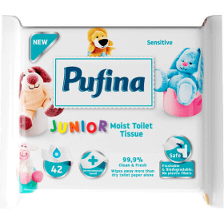 Pufina Junior Wet Toilet Tissue, 42 stuks