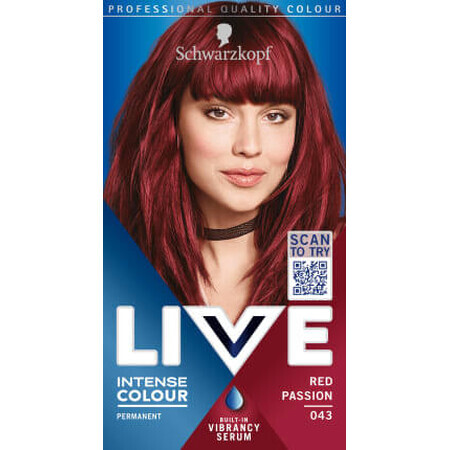 Schwarzkopf Tinte permanente 43 Rojo pasión, 1 unidad