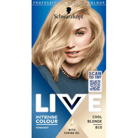 Schwarzkopf Live Vopsea de păr permanentă B10 Cool blonde, 1 buc