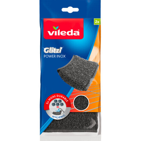 Vileda Esponja de acero inoxidable, 2 piezas