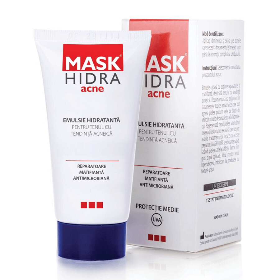 Emulsión hidratante Hydra Acne Mask, 50 ml, Grupo Solartium