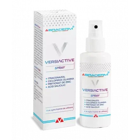 Versiactive emulsión fluida spray para cuerpo y cuero cabelludo, 100 ml, Braderm