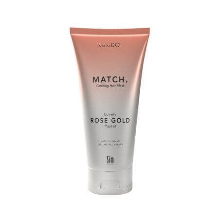 Maschera colorante per capelli Lovely Rose Gold Pastel, 200ml, Sensido Match