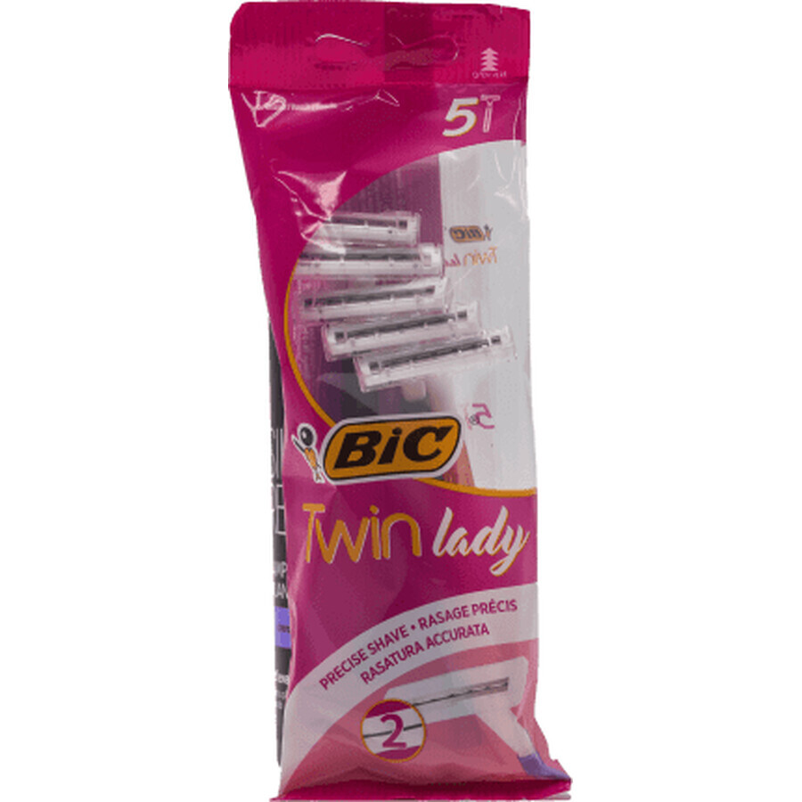 Rasoir BIC twin lady, 5 pièces