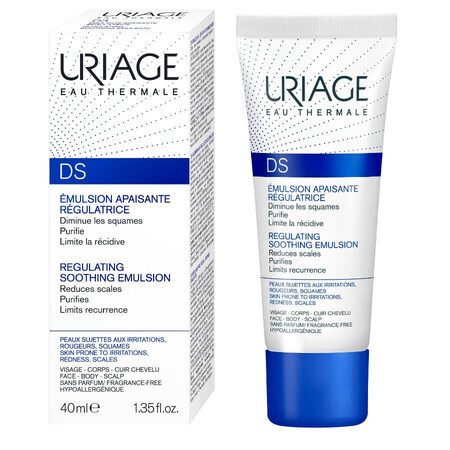 Emulsión para piel irritada D.S., 40 ml, Uriage