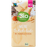 DmBio White chocolate with almonds, 100 g