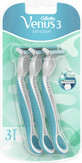 Gillette Venus Maquinilla de afeitar para pieles sensibles, 3 pcs