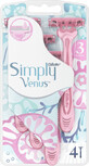 Gillette Venus Hojas de afeitar, simple, 4 pcs