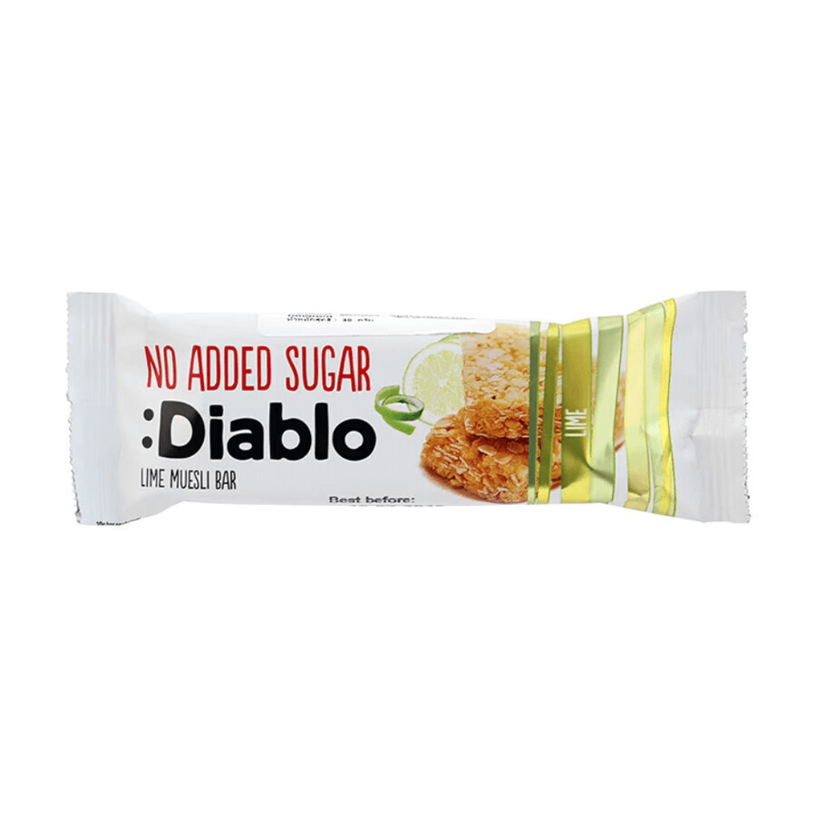 Zuckerfreier Müsli-Limetten-Riegel, 30 g, Diablo