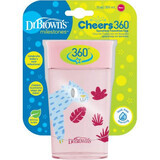 Cheers 360-beker, 9 maanden+, 300 ml, Roze, Dr Browns