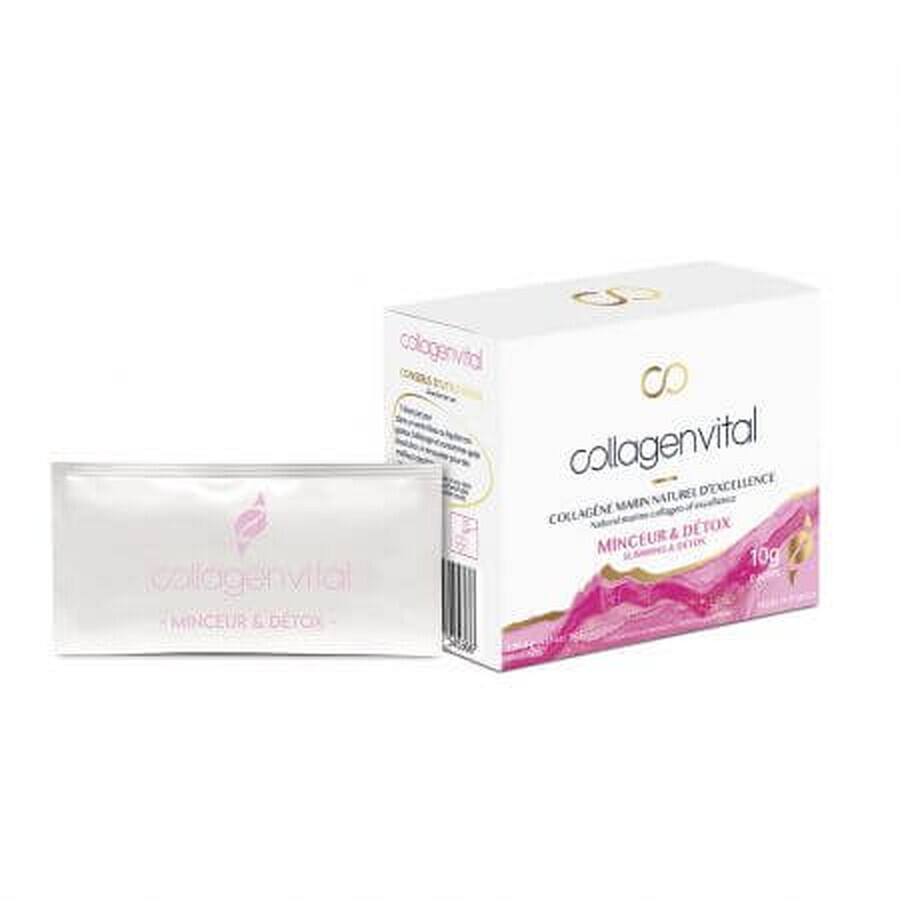 Colágeno Vital Adelgazante y Desintoxicante, 15 sobres x 8 g, Vita Recherche Paris