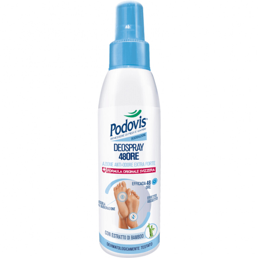 Desodorante antitranspirante en spray para piernas 48h, 100 ml, Podovis