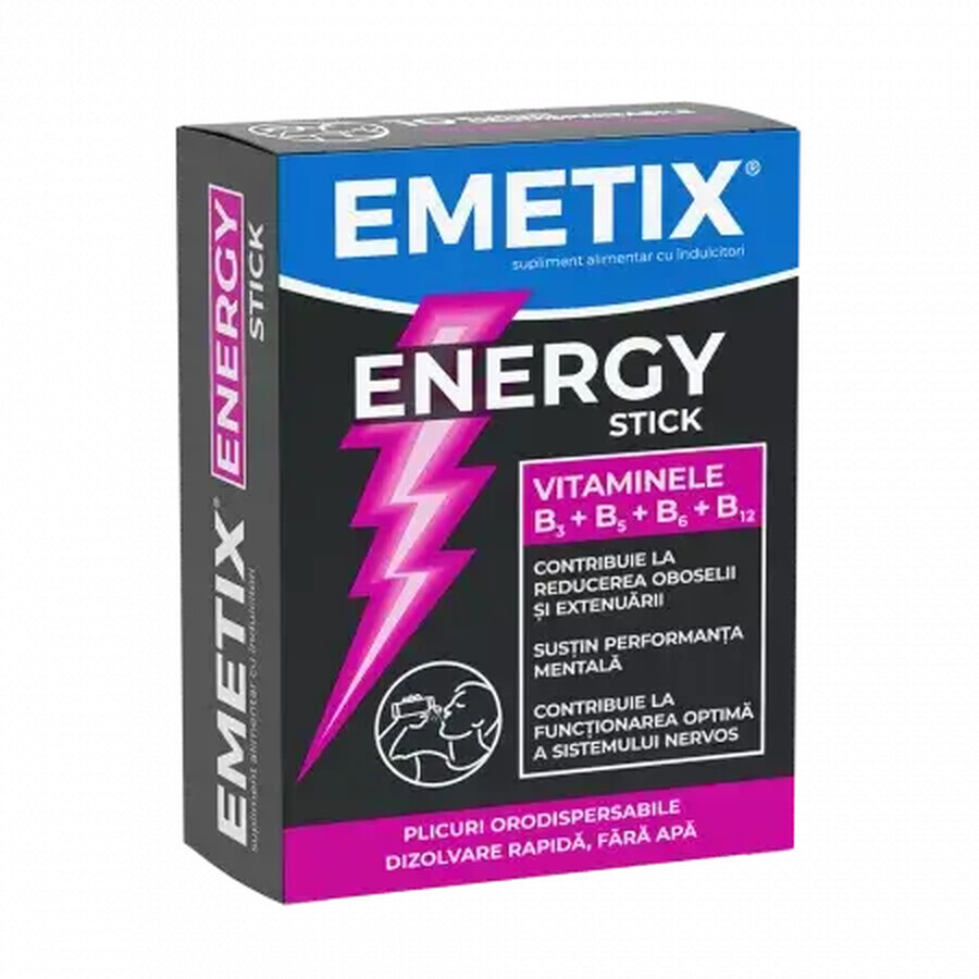 Emetix Energy Stick, 10 plicuri, Fiterman Pharma