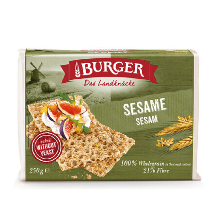 Tranches de pain au seigle complet et au sésame, 250 gr, Burger